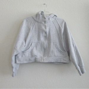 Lululemon Scuba Oversized Full-Zip Hoodie Crop - Heathered Core Grey (M/L)